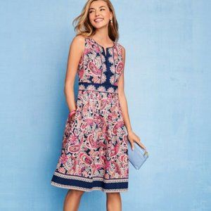 Talbots Paisley Fit & Flare Dress 14